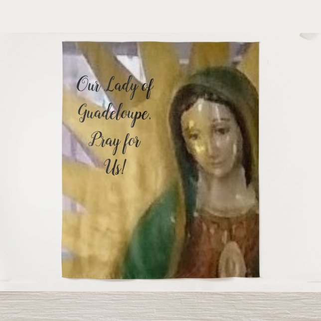 Our Lady of Guadeloupe Customizable Tapestry (Front)