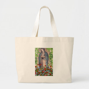 Our Lady of Guadeloupe Large Tote Bag