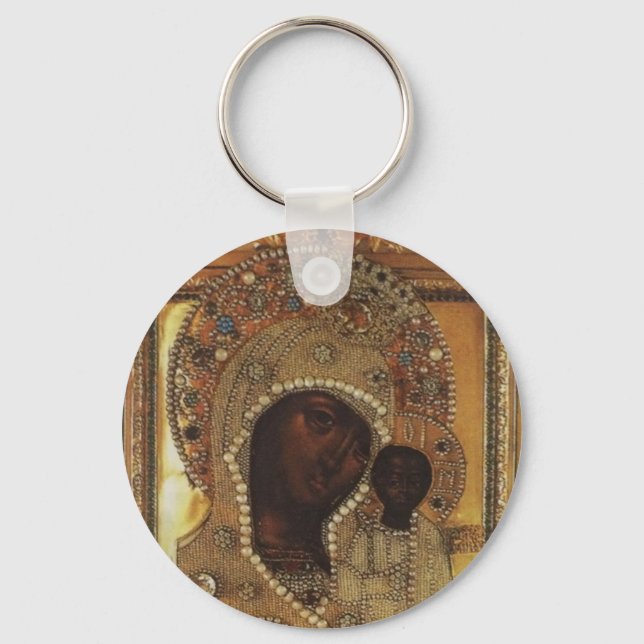 Our Lady of Kazan Keychain (Front)