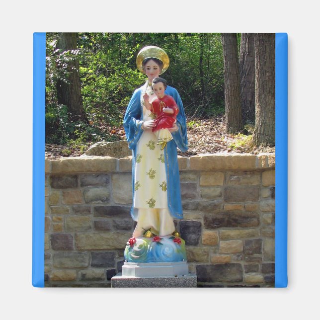 Our Lady of La Vang Square Magnet (Front)