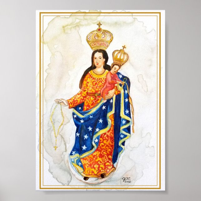 Our Lady of Las Lajas Watercolor Archival Print (Front)