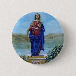 OUR LADY OF LIGHT Madonna of Immaculate Conception 2 Inch Round Button