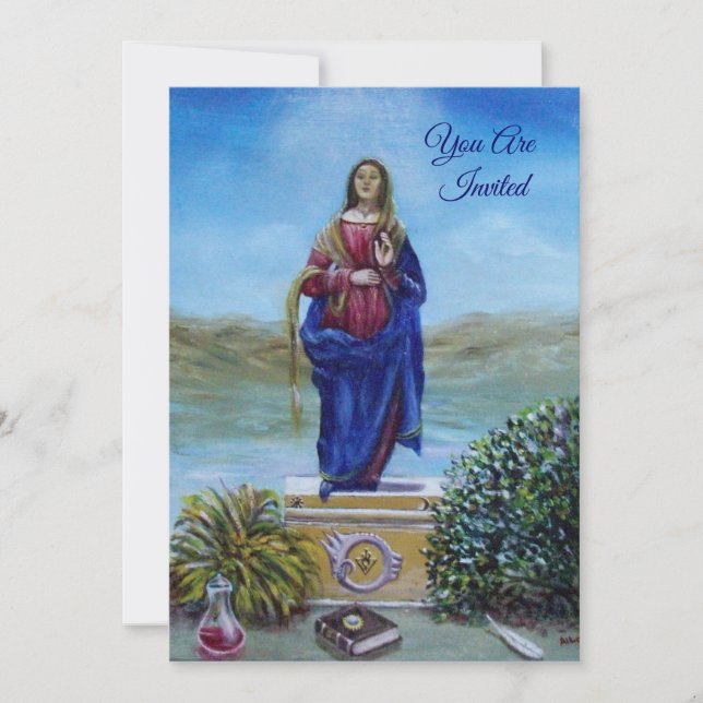 OUR LADY OF LIGHT Madonna of Immaculate Conception Invitation (Front)