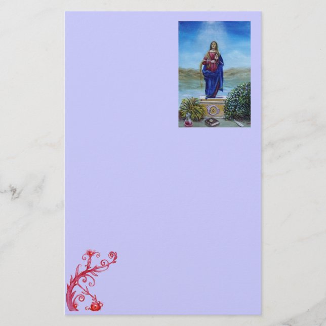 OUR LADY OF LIGHT Madonna of Immaculate Conception Stationery (Front)