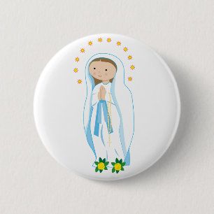 Our Lady of Lourdes 2 Inch Round Button