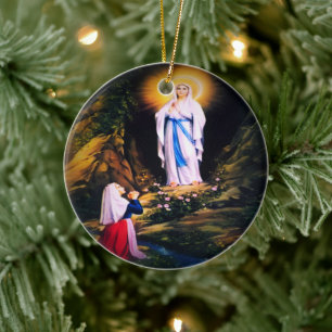 Our Lady of Lourdes by Litany Lane Ceramic Ornament