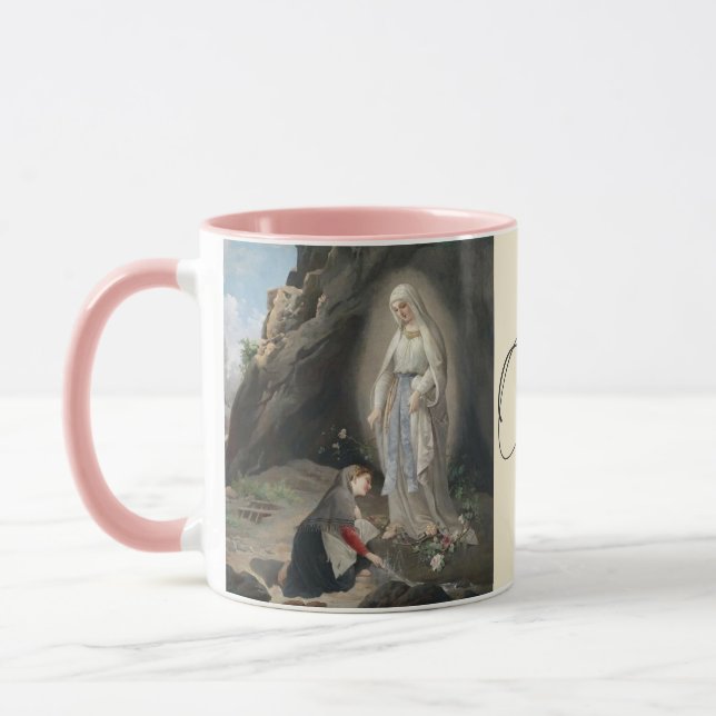 Our Lady of Lourdes, Catholic Saint Coffee Mug (Left)