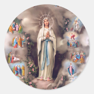 Our Lady of Lourdes Classic Round Sticker
