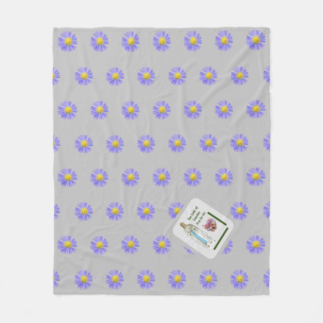 Our Lady of Lourdes Fleece Blanket (Front)