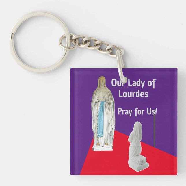 Our Lady of Lourdes Keychain (Front)