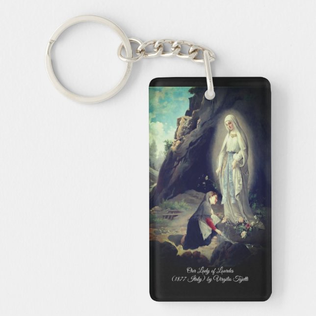 Our Lady of Lourdes Keychain (Front)