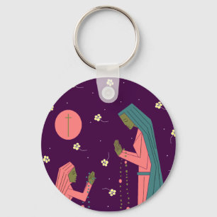 OUR LADY OF LOURDES KEYCHAIN