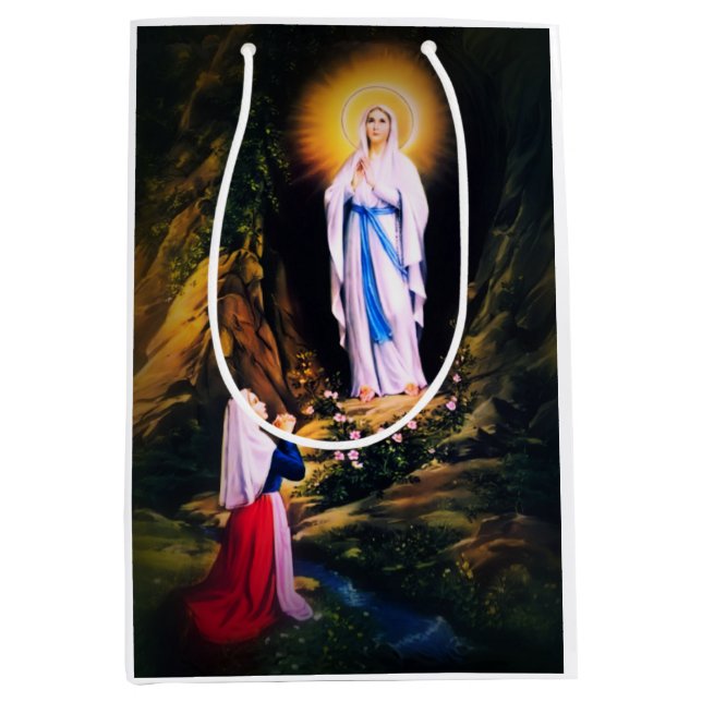 Our Lady of Lourdes Medium Gift Bag (Front)