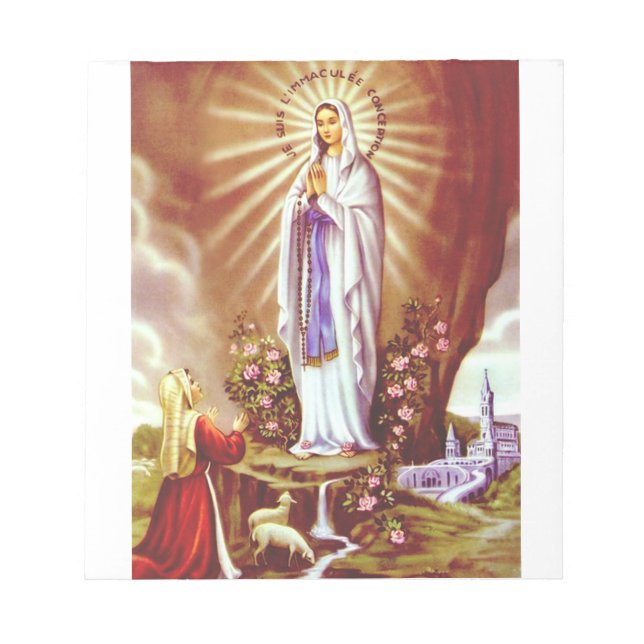 Our Lady of Lourdes Notepad (Front)