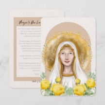 Our Lady of Lourdes Prayer Card