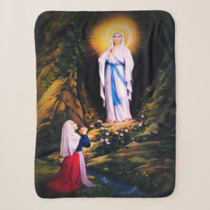 Our Lady of Lourdes Sherpa Blanket