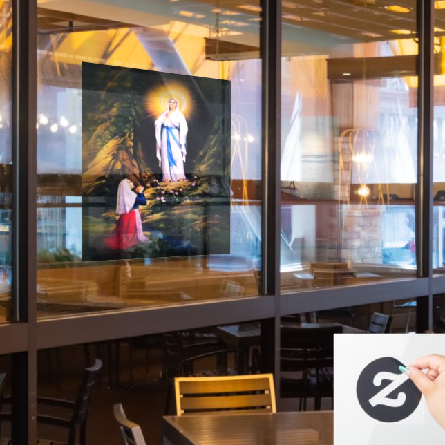 Our Lady of Lourdes Window Cling (Restaurant Window)