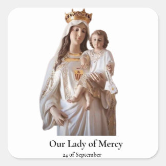 Our Lady of Mercy Card Square Sticker