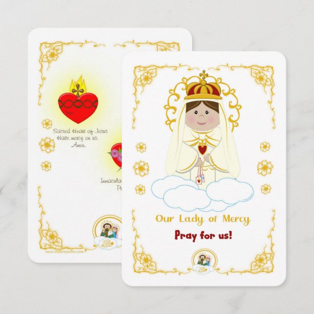 Our Lady of Mercy Holy Card (Front/Back)