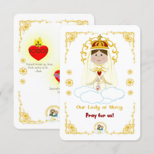 Our Lady of Mercy Holy Card