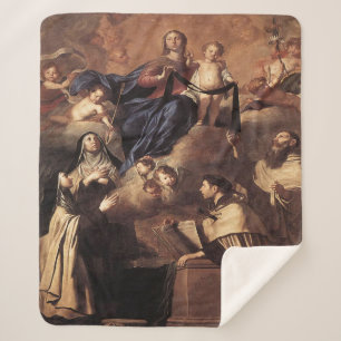Our Lady of Mount Carmel 1641 Sherpa Blanket
