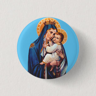 Our Lady of Mount Carmel 1 Inch Round Button