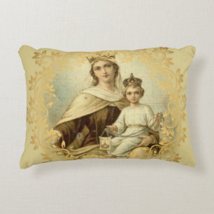 Our Lady of Mount Carmel Baby Jesus Scapular Decorative Pillow