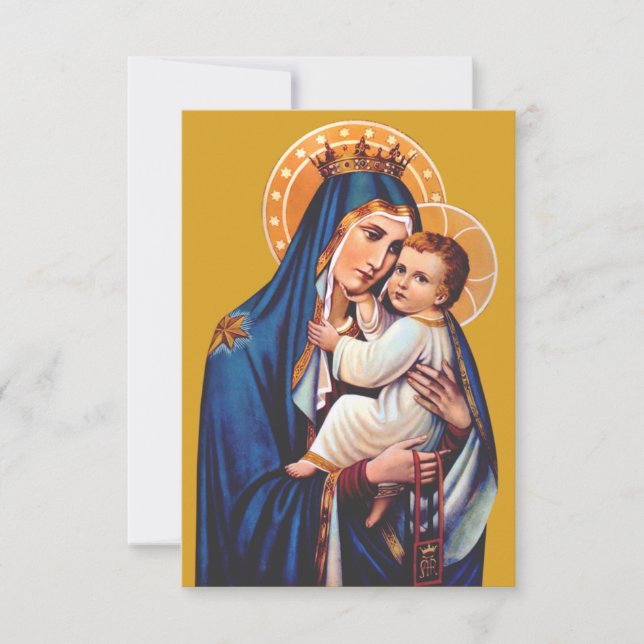 Our Lady of Mount Carmel Holy Card (Front)
