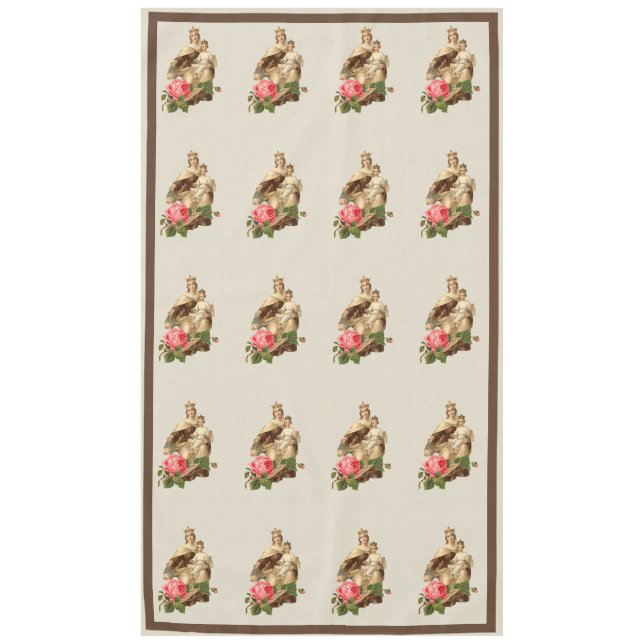 Our Lady of Mount Carmel Jesus Carmelite Tableclot Tablecloth (Front)