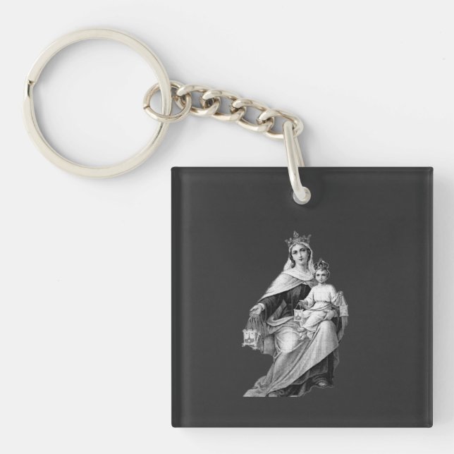 Our Lady of Mount Carmel  Keychain (Front)