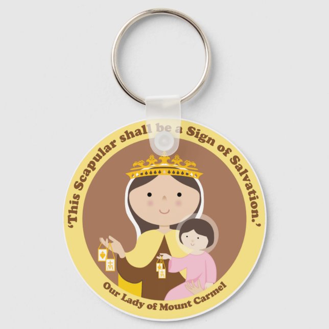 Our Lady of Mount Carmel Keychain (Front)