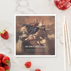 Our Lady of Mount Carmel Prayer Napkin