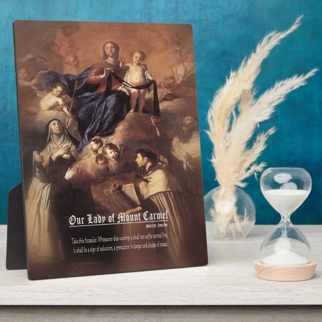Our Lady of Mount Carmel Prayer Plaque (Side)