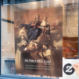 Our Lady of Mount Carmel Prayer Window Cling
