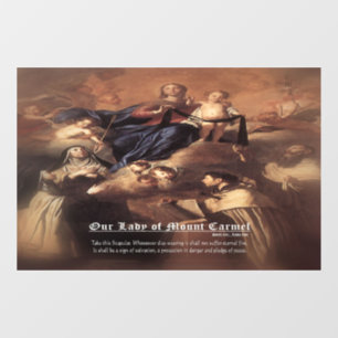 Our Lady of Mount Carmel Prayer Window Cling