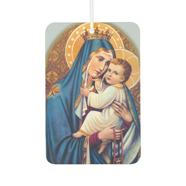 Our Lady of Mount Carmel Traditional Catholic Air Freshener (Front)