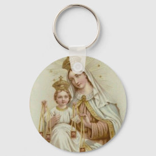 Our Lady of Mt. Carmel w/scapular & Jesus Keychain