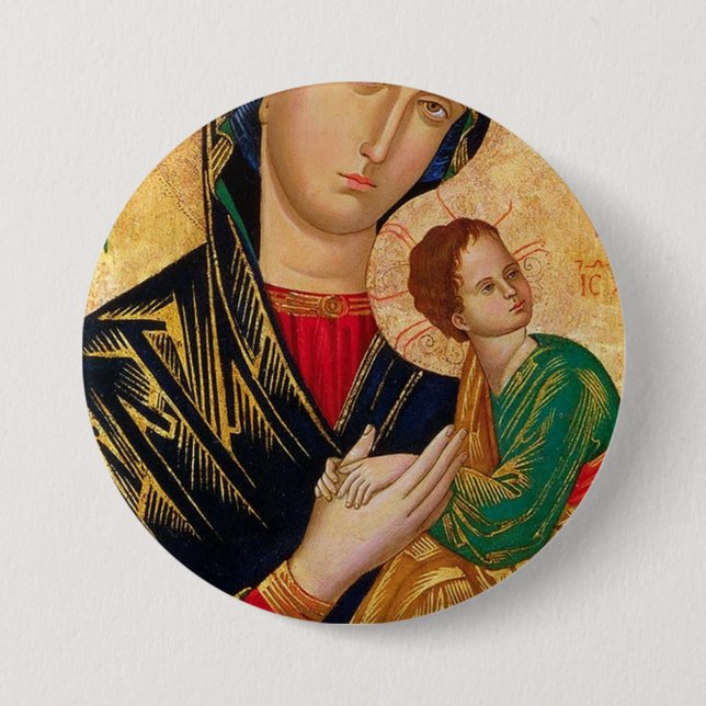Our Lady of Perpetual Help 3 Inch Round Button (Front)