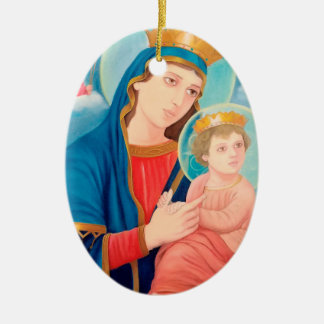 Our Lady of Perpetual Help Catholic Ceramic Ornament
