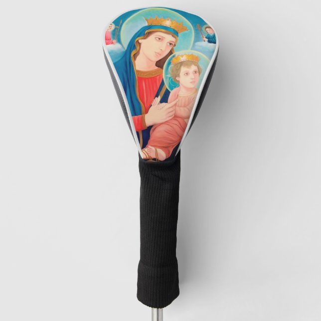 Our Lady of Perpetual Help Catholic Golf Head Cover (Front)