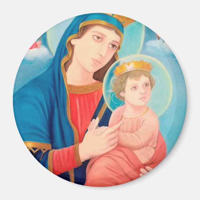 Our Lady of Perpetual Help Catholic Magnet (Front)