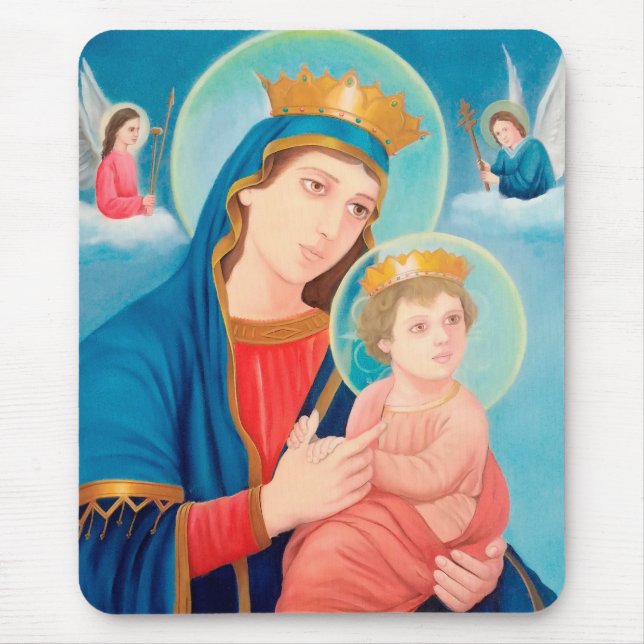 Our Lady of Perpetual Help Catholic Mouse Pad (Front)