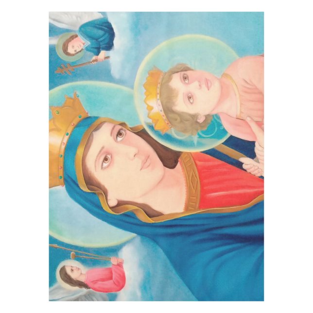 Our Lady of Perpetual Help Catholic Tablecloth (Front)