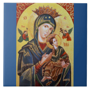 OUR LADY OF PERPETUAL HELP ICON TILE