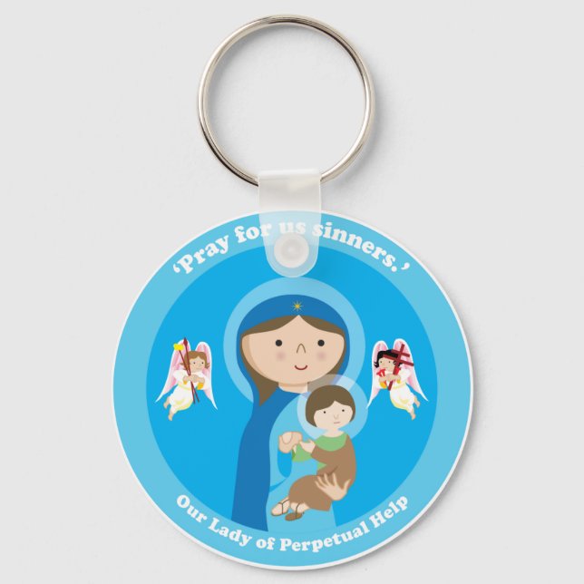 Our Lady of Perpetual Help Keychain (Front)