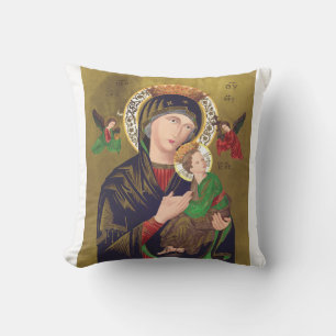 Our Lady of Perpetual Help Throw Pillow