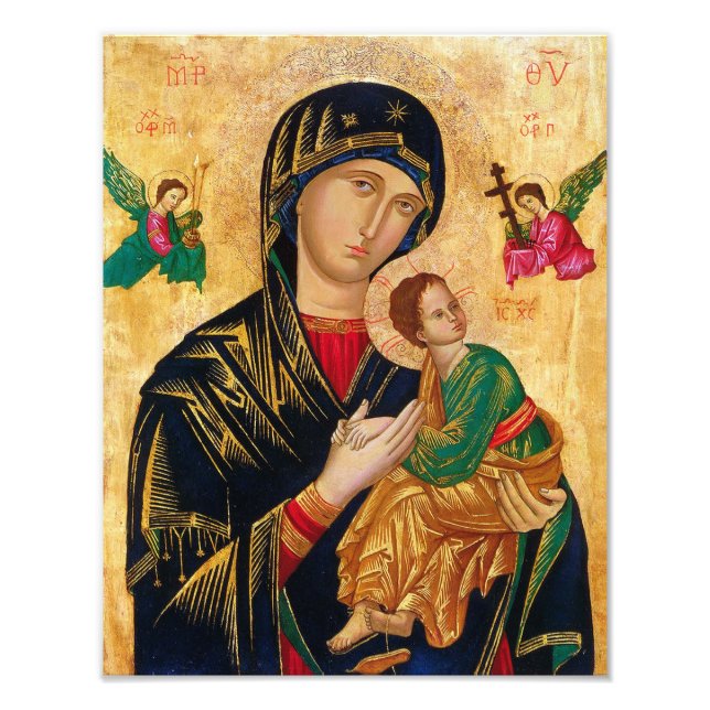 Our Lady of Perpetual help Virgin Mary Icon Russia Photo Print (Front)