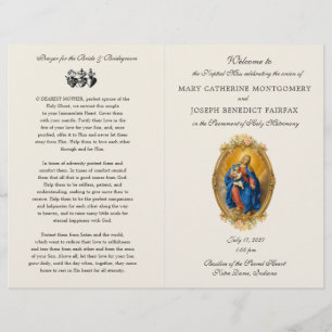 Our Lady of Pompei Latin Mass Wedding Program