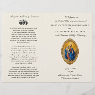 Our Lady of Pompei Latin Mass Wedding Program