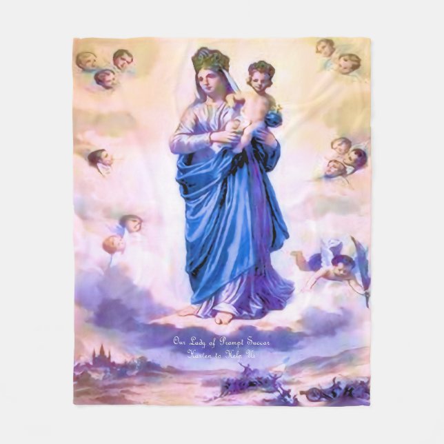Our Lady of Prompt Succour Fleece Blanket (Front)